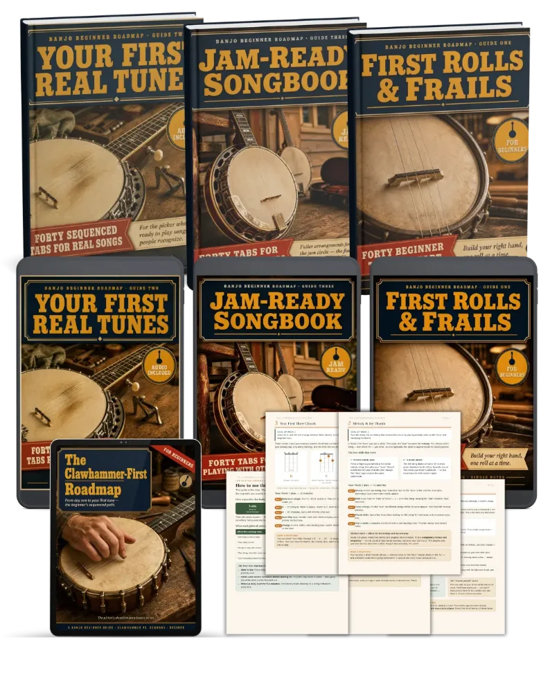 The full Beginner Banjo System bundle mockup